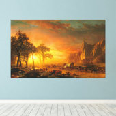 ALBERT BIERSTADT – プレーンズを横断する移民 –  キャンバスプリント (インサイチュ (ウッドフロア))