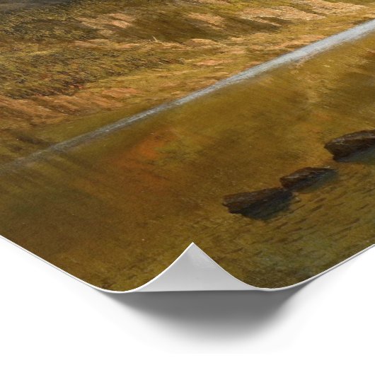 Albert Bierstadt - Indians Spear Fishing ポスター (角)