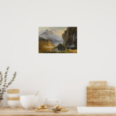 Albert Bierstadt - Indians Spear Fishing ポスター (キッチン)