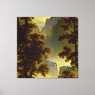 Albert Bierstadt - Looking Down Yosemite Valley キャンバスプリント
