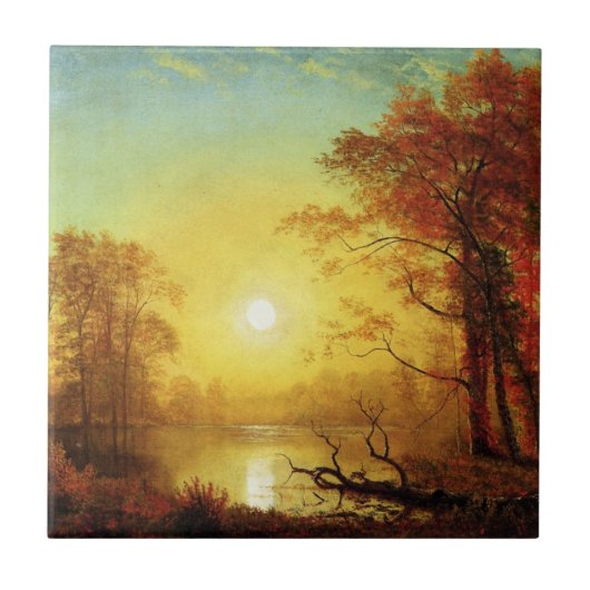 Albert Bierstadt painting, Sunrise, タイル (正面)
