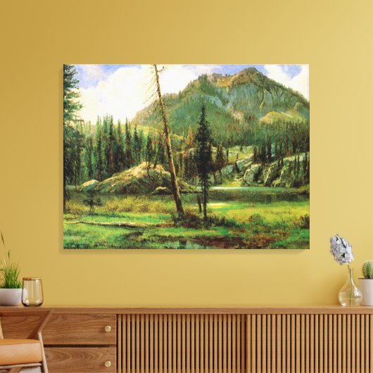 Albert Bierstadt - Sierra Nevada Mountains, キャンバスプリント (インサイチュ (リビング))