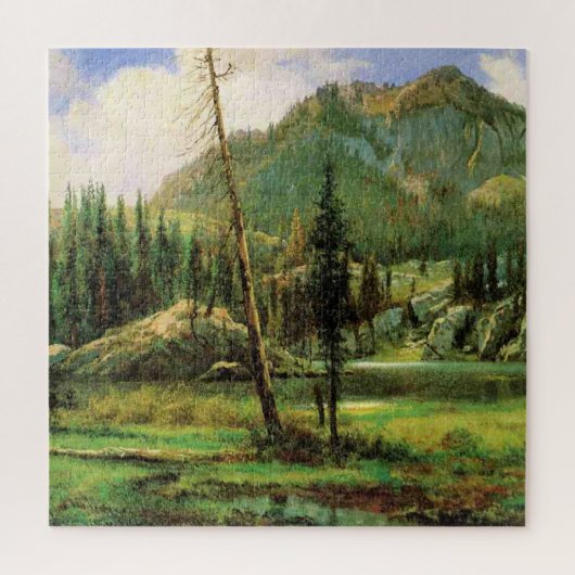 Albert Bierstadt - Sierra Nevada Mountains, ジグソーパズル (縦)