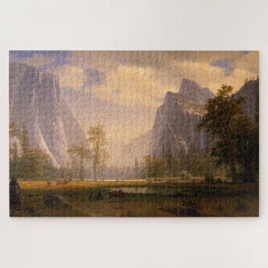 albert bierstadt - yosemite valley art painting II ジグソーパズル (横)