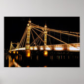 Albert Bridge At Night West London ポスター (正面)