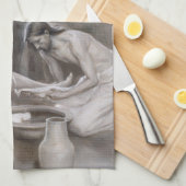 Albert Edelfeel – イエスが弟子たちの足を洗う キッチンタオル (四つ折り)
