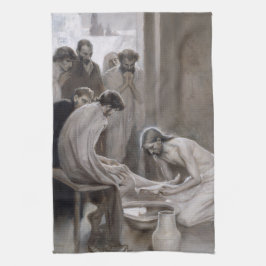 Albert Edelfeel – イエスが弟子たちの足を洗う キッチンタオル