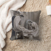 Albert Edelfeel – イエスが弟子たちの足を洗う クッション (ブランケット)