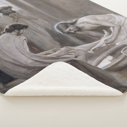 Albert Edelfeel – イエスが弟子たちの足を洗う シェルパブランケット (3/4)