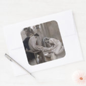 Albert Edelfeel – イエスが弟子たちの足を洗う スクエアシール (封筒)