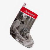 Albert Edelfeel – イエスが弟子たちの足を洗う スモールクリスマスストッキング (正面 (吊り時))