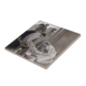 Albert Edelfeel – イエスが弟子たちの足を洗う タイル (側面)