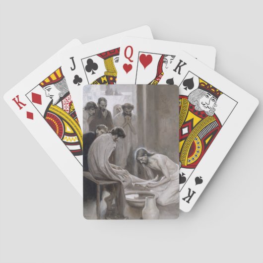 Albert Edelfeel – イエスが弟子たちの足を洗う トランプ (裏面)