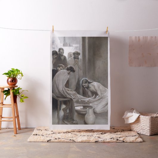 Albert Edelfeel – イエスが弟子たちの足を洗う ファブリック (インサイチュ)