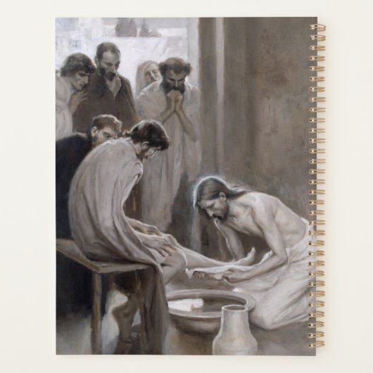 Albert Edelfeel – イエスが弟子たちの足を洗う プランナー手帳 (裏面)