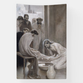 Albert Edelfeel – イエスが弟子たちの足を洗う 横断幕