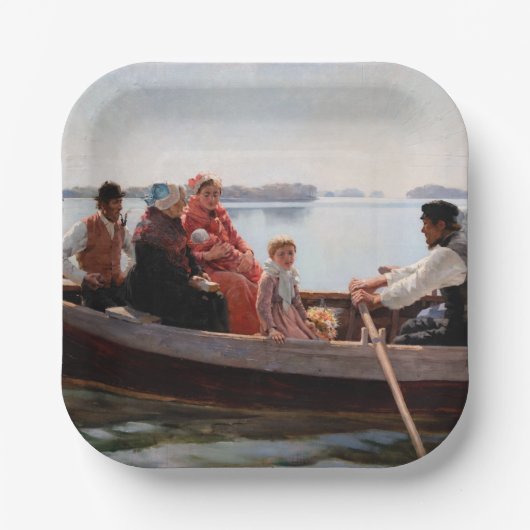 Albert Edelfeel -《キリスト教》洗礼式や命名式へ ペーパープレート (正面)