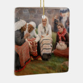 Albert Edelfeel – 教会の外の女性 セラミックオーナメント (右)