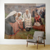 Albert Edelfeel – 教会の外の女性 タペストリー (インサイチュ(横))