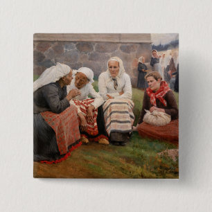 Albert Edelfeel – 教会の外の女性 缶バッジ