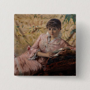 Albert Edelfelt – ザ読ズ・パリジェンヌ 缶バッジ