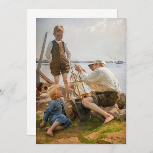 Albert Edelfelt – 造船会社 招待状 (正面/裏面)