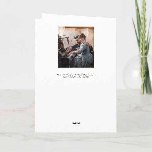 Albert Edelfelt -遊のピアノ カード (裏面)