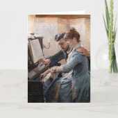 Albert Edelfelt -遊のピアノ カード (正面)