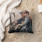 Albert Edelfelt -遊のピアノ クッション (ブランケット)