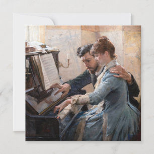 Albert Edelfelt -遊のピアノ サンキューカード