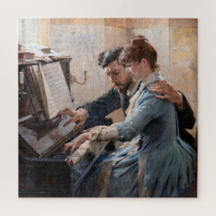 Albert Edelfelt -遊のピアノ ジグソーパズル