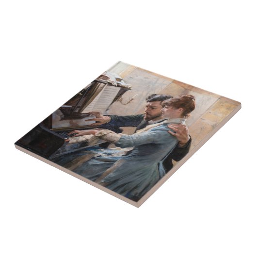 Albert Edelfelt -遊のピアノ タイル (側面)