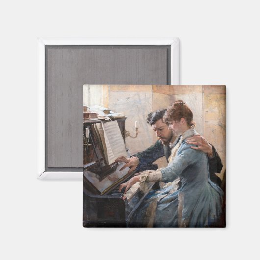 Albert Edelfelt -遊のピアノ マグネット (正面/裏面)