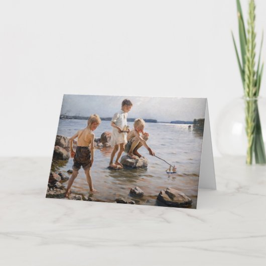 Albert Edelfelt -遊 Boys's on the Shore カード (正面)