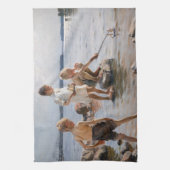 Albert Edelfelt -遊 Boys's on the Shore キッチンタオル (縦)