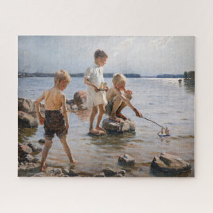 Albert Edelfelt -遊 Boys's on the Shore ジグソーパズル
