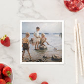 Albert Edelfelt -遊 Boys's on the Shore スタンダードカクテルナプキン (インサイチュ)