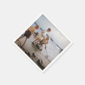 Albert Edelfelt -遊 Boys's on the Shore スタンダードカクテルナプキン (角)