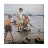 Albert Edelfelt -遊 Boys's on the Shore タイル (正面)