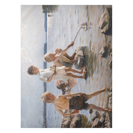 Albert Edelfelt -遊 Boys's on the Shore テーブルクロス (正面)
