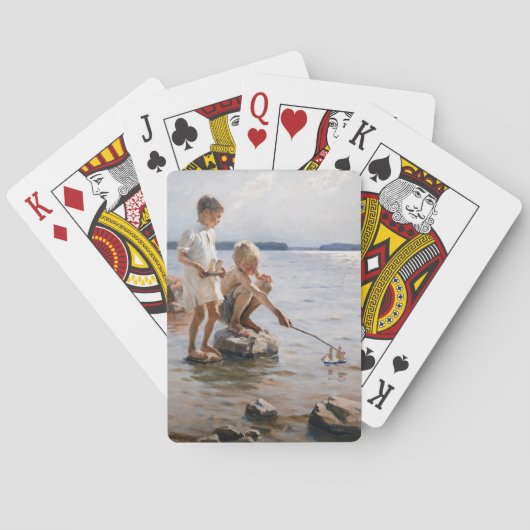 Albert Edelfelt -遊 Boys's on the Shore トランプ (裏面)