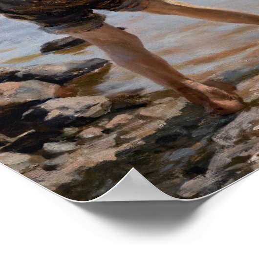 Albert Edelfelt -遊 Boys's on the Shore ポスター (角)