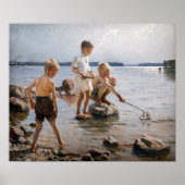 Albert Edelfelt -遊 Boys's on the Shore ポスター (正面)