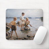 Albert Edelfelt -遊 Boys's on the Shore マウスパッド (マウス)