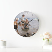 Albert Edelfelt -遊 Boys's on the Shore ラージ壁時計 (ホーム)