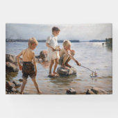 Albert Edelfelt -遊 Boys's on the Shore 横断幕 (横)