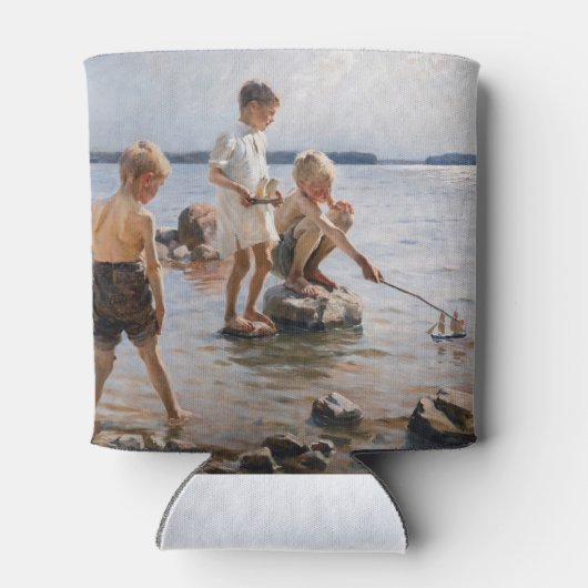 Albert Edelfelt -遊 Boys's on the Shore 缶クーラー (裏面)