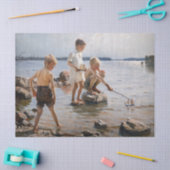 Albert Edelfelt -遊 Boys's on the Shore 薄葉紙 (クラフト)