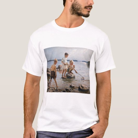 Albert Edelfelt -遊 Boys's on the Shore Tシャツ (正面)