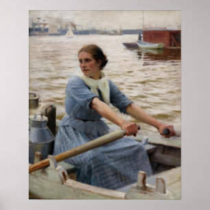Albert Edelfelt - La Laitiere ポスター